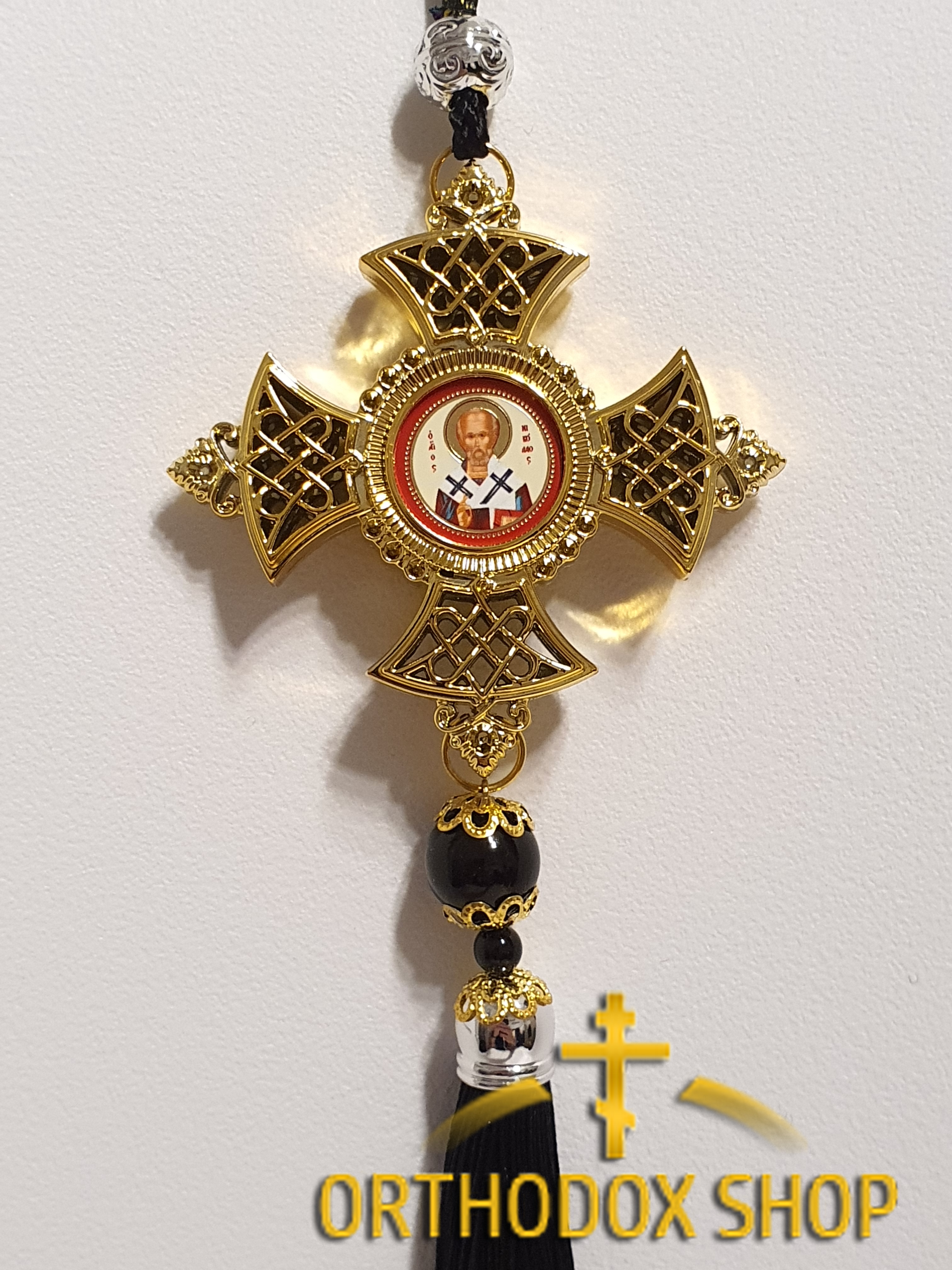 Doppelseitiger Auto Ikonen Gottesmutter von Kazan und Nikolaus Wundertäter, Geweiht Doppelseitiger Auto Ikonen Gottesmutter von Kazan und Nikolaus Wundertäter, Geweiht